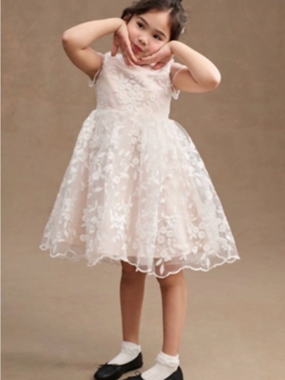 Princess Daliana Lindi lace flower girl dress from Anthropologie